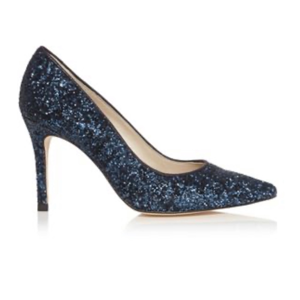 Karen Millen Cotton Glitter Court shoe size 39/8.5